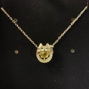 Swarovski Sparkling Dance Cat Necklace